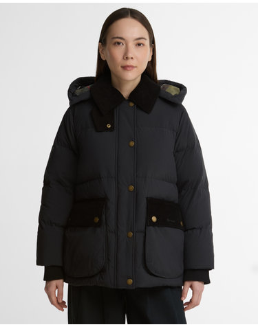 여성 블랙 Pauline 다운 푸퍼 자켓
