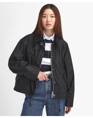 여성 블랙 Womens Transport 왁스 자켓