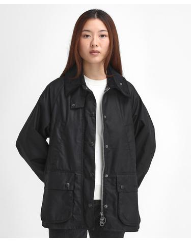 여성 블랙 Womens Bedale 왁스 자켓