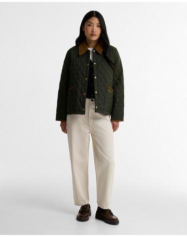 여성 Icons Cropped Liddesdale 퀼팅 자켓