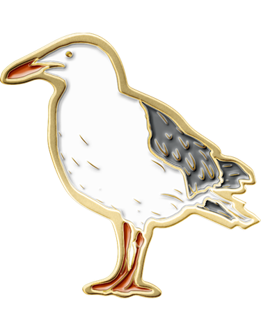 바버 Seagull 핀뱃지
