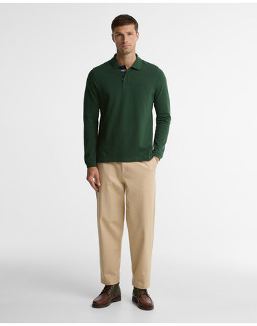 남성 베이지 Washed Stretch Twill 릴렉스 핏 팬츠