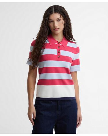 [Barbour x Paul Smith] 여성 멀티컬러 Felton 니트 폴로