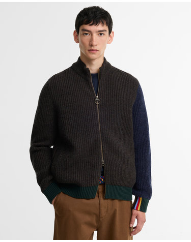 [Barbour x Paul Smith] 남성 브라운 Gamefair 스웨터