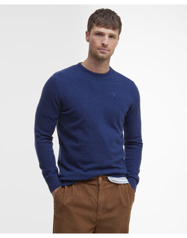 남성 블루 Essential 램스울 크루넥 스웨터 [ASIAN FIT]