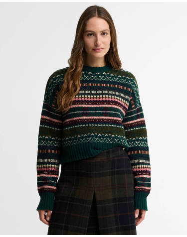 여성 올리브 Scottish Made Overton 스웨터