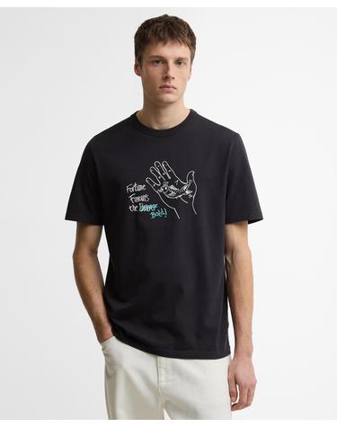 [Barbour x Paul Smith] 남성 네이비 Fortune Graphic 티셔츠