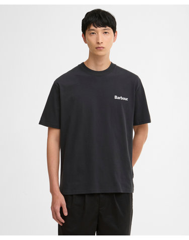 남성 블랙 Crossby Archive Logo OS 티셔츠
