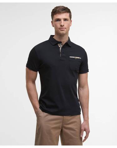 남성 블랙 Premium Corpatch 폴로셔츠 [Asian Fit]