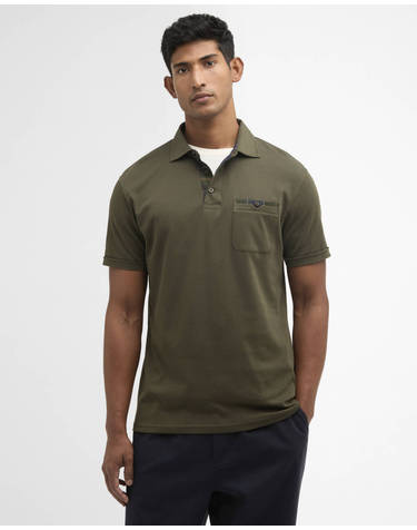 남성 올리브 Premium Corpatch 폴로 셔츠 [Asian Fit]