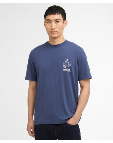 남성 블루 B.Intl Staithes Graphic 티셔츠