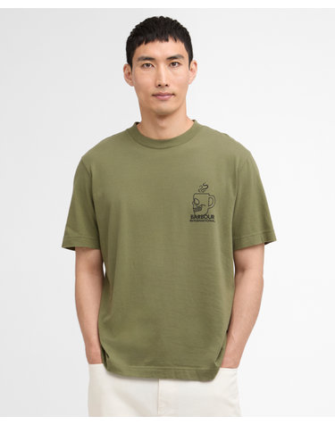 남성 올리브B.Intl Staithes Graphic 티셔츠