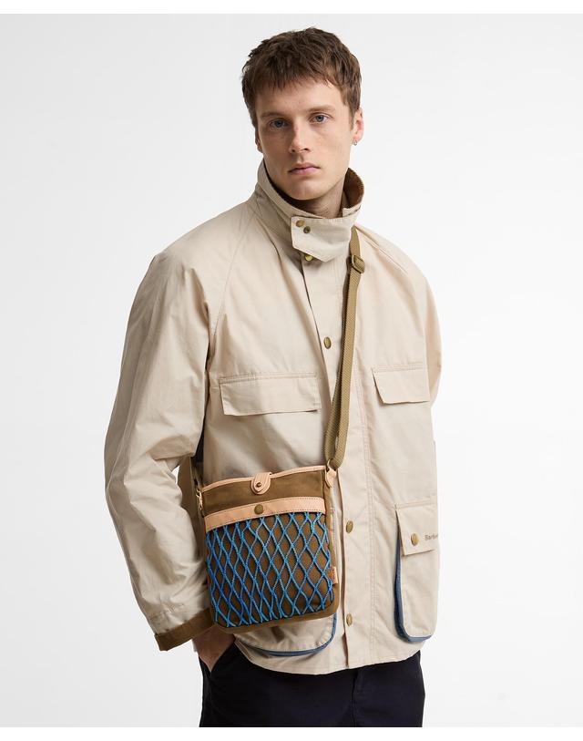 바버 [Barbour x Paul Smith] 남여공용 베이지 크로스백 진한 베이지 착용컷