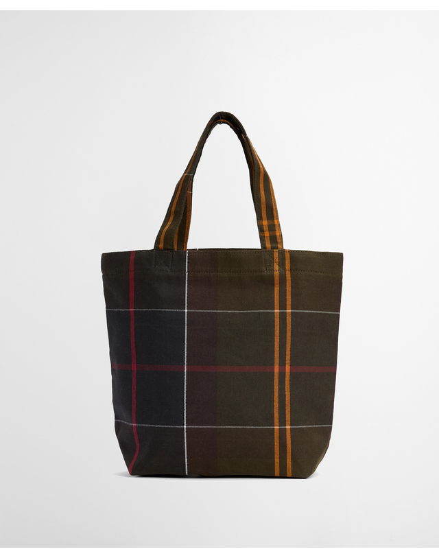바버 남여공용 멀티컬러 Mini Telfield Tartan 토트백 MULTI COLOR 착용컷