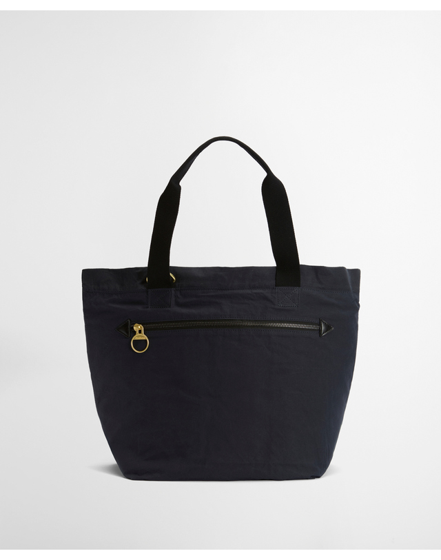 바버 남여공용 네이비 Transport Carry All 토트백 착용컷