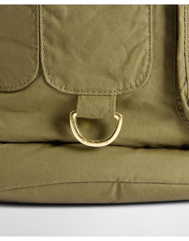 바버 여성 카키 Mia Drawstring 토트백 진한 초록 상세