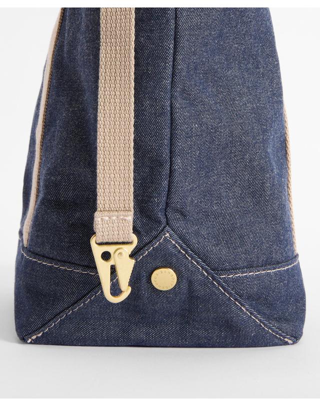 바버 [정채연착용] 여성 다크블루 Mini Mya Denim 토트백 진한 블루 상세
