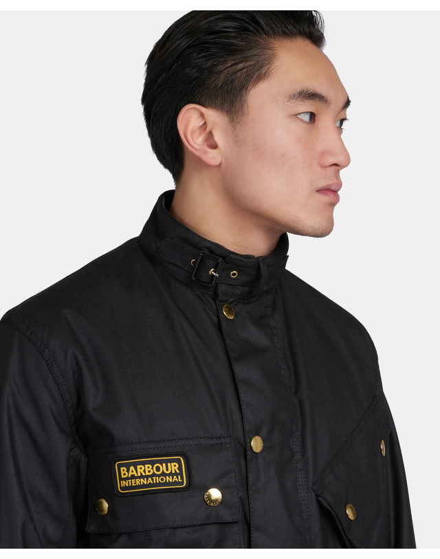 바버 남성 블랙 B.Intl International Original 왁스 자켓 [SIZE : 044 (115)] 상세