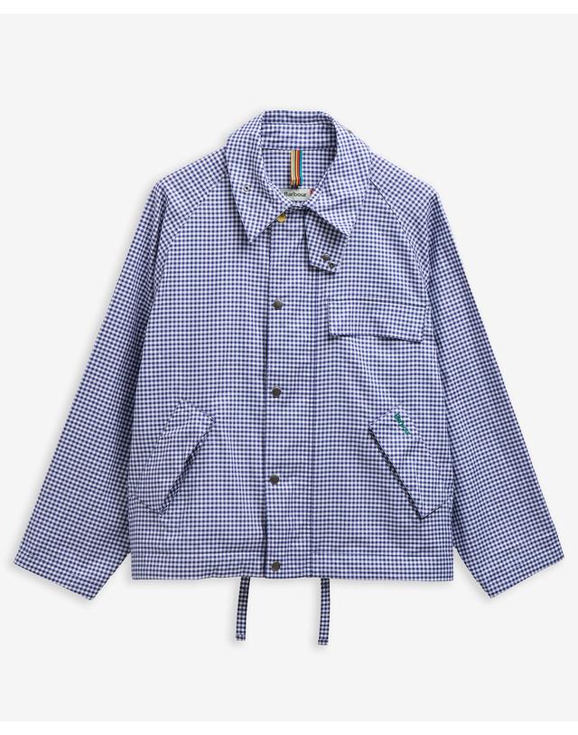 바버 [Barbour x Paul Smith] 남성 네이비 Transport 셔츠 캐주얼 자켓 착용컷