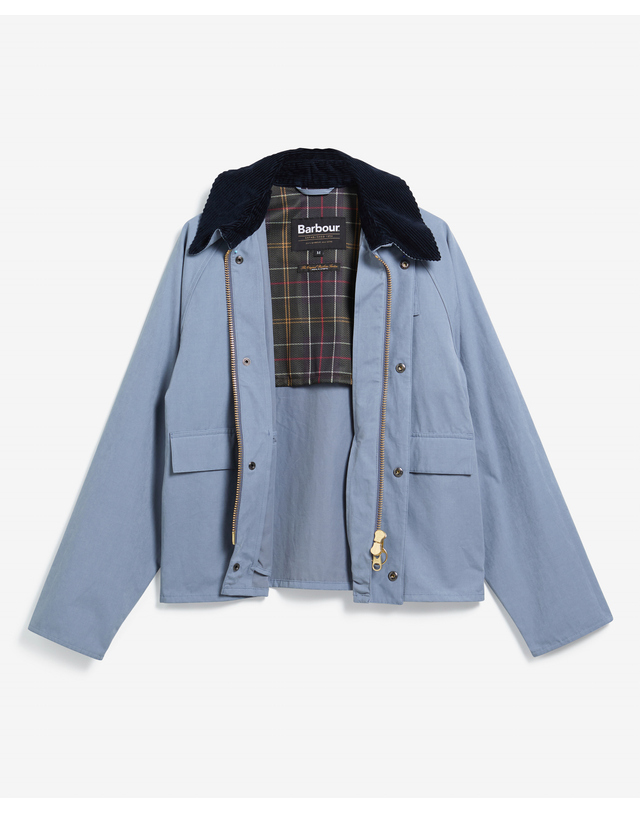 바버 남여공용 블루 OS Spey 캐주얼 자켓 착용컷
