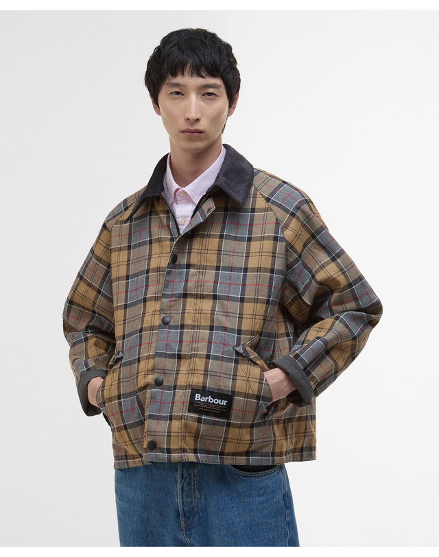 바버 남여공용 차콜 OS Transport 리버서블 캐주얼 자켓 차콜 그레이 착용컷