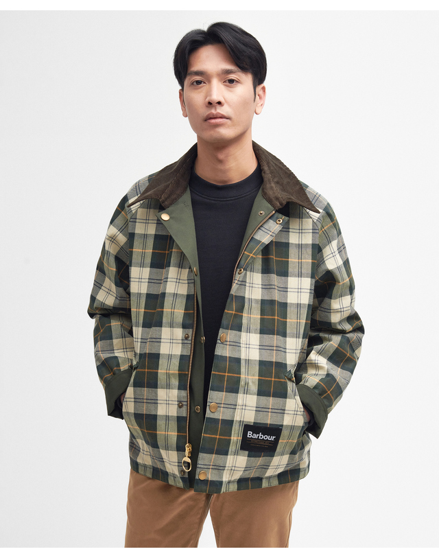 바버 남여공용 카키 OS Transport 리버서블 캐주얼 자켓 진한 초록 상세