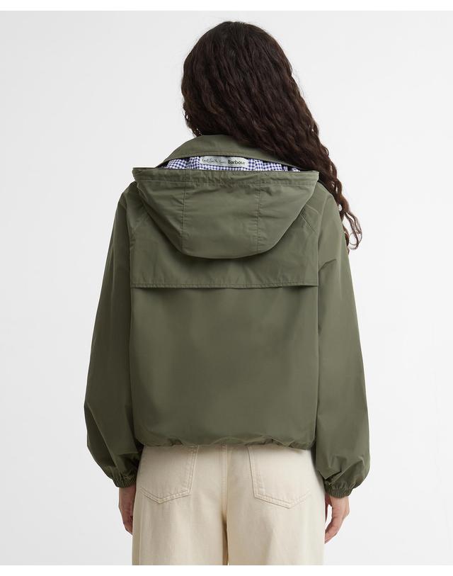 바버 [Barbour x Paul Smith] 여성 카키 Broomhill 샤워프루프 자켓 초록 착용컷
