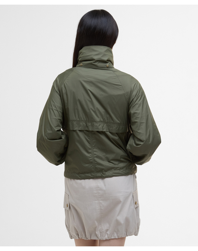 바버 여성 카키 Greer 샤워프루프 자켓 초록 착용컷