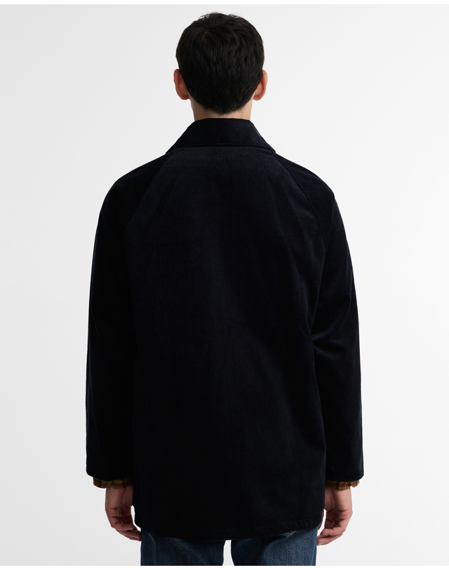 바버 [Barbour x Paul Smith] 남성 네이비 코듀로이 Beaufort 캐주얼 자켓 착용컷