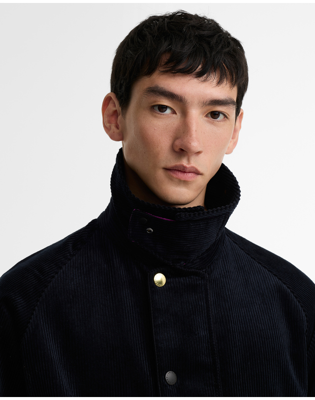 바버 [Barbour x Paul Smith] 남성 네이비 코듀로이 Beaufort 캐주얼 자켓 상세