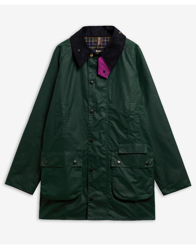 바버 [Barbour x Paul Smith] 남성 그린 Gamefair 왁스 자켓 초록 착용컷