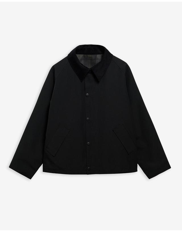 바버 남여공용 블랙 OS 리버시블 Overdyed Transport 캐주얼 자켓 착용컷