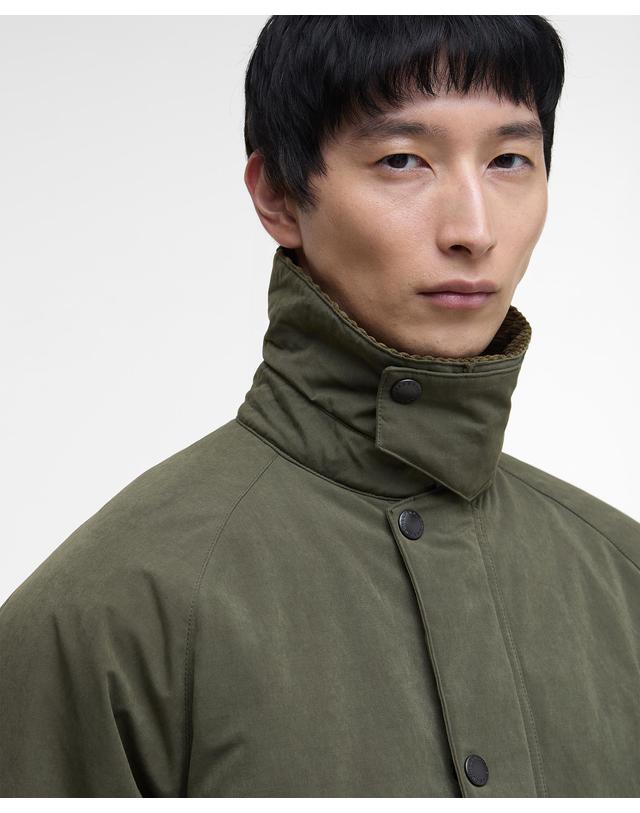 바버 남여공용 올리브 패디드 Rollback OS Bedale 자켓 진한 연두 상세
