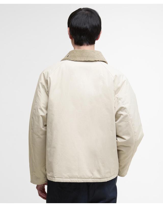 바버 남여공용 아이보리 패디드 Rollback Transport 자켓 밝은 베이지 착용컷