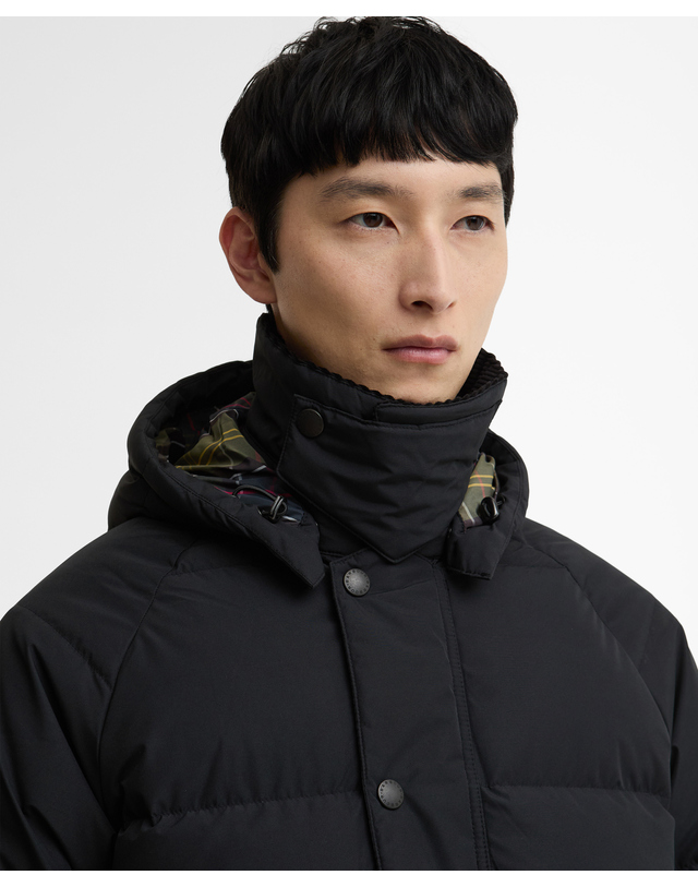 바버 남여공용 블랙 OS Beaufort 구스다운 푸퍼 자켓 상세