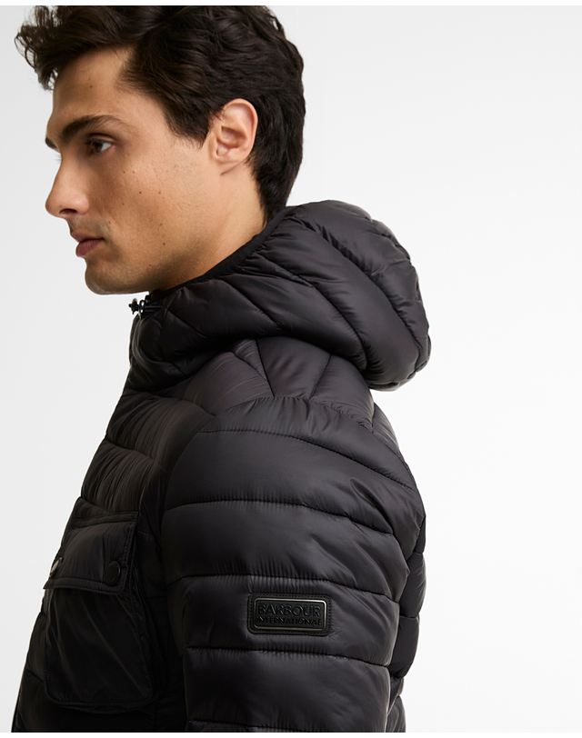 바버 남성 블랙 B.Intl Ouston Hooded 푸퍼 자켓 상세