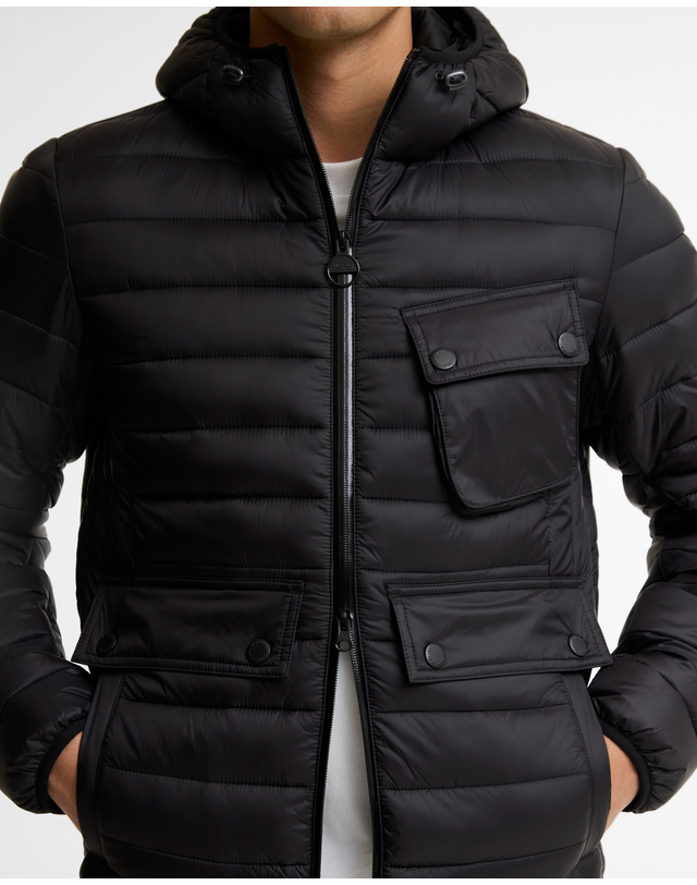 바버 남성 블랙 B.Intl Ouston Hooded 푸퍼 자켓 상세