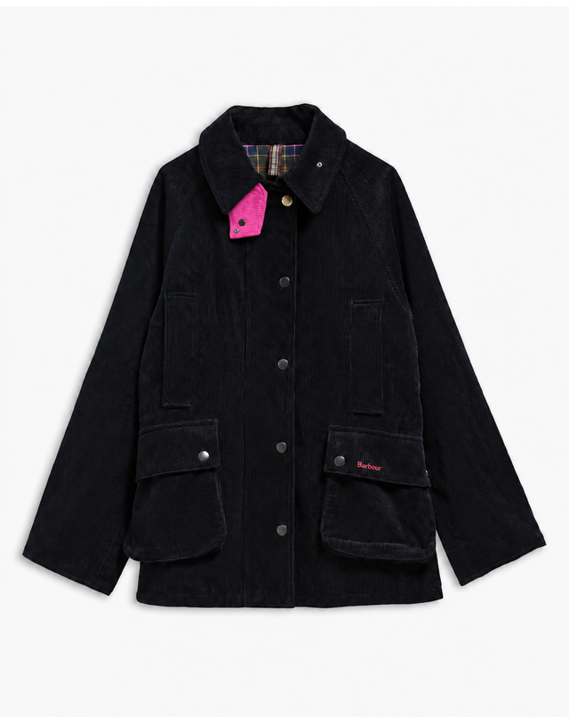 바버 [Barbour x Paul Smith] 여성 네이비 코듀로이 Beaufort 캐주얼 자켓 상세