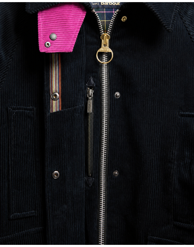 바버 [Barbour x Paul Smith] 여성 네이비 코듀로이 Beaufort 캐주얼 자켓 상세