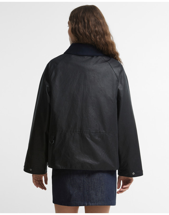 바버 [Barbour x A.P.C.] 여성 네이비 Spey 왁스 자켓 상세