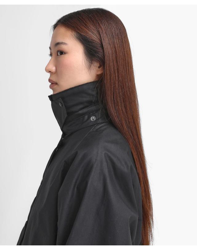바버 여성 블랙 Womens Transport 왁스 자켓 상세