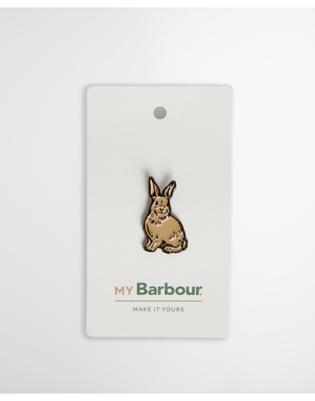 바버 바버 Rabbit 핀뱃지 베이지 착용컷