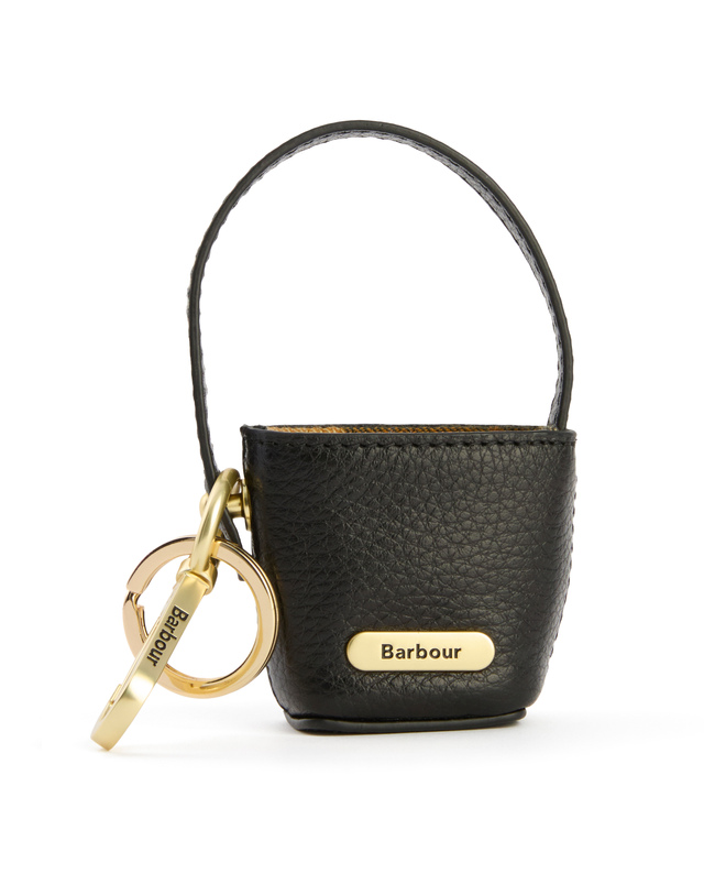 바버 여성 블랙 Leather Bucket 백참 착용컷