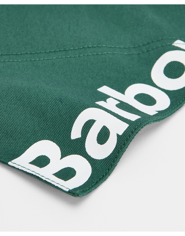 바버 도그 카키 Logo 반다나 초록 상세