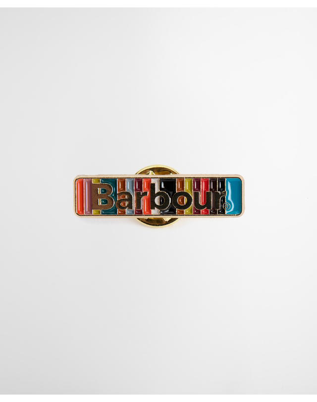 바버 [Barbour x Paul Smith] 멀티컬러 핀뱃지 MULTI COLOR 착용컷