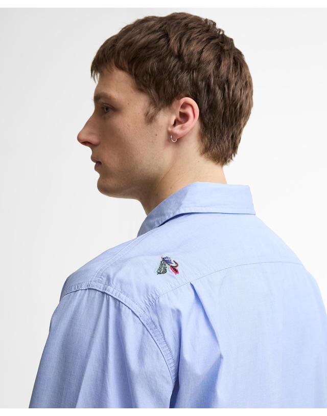 바버 [Barbour x Paul Smith] 남성 블루 Swale 셔츠 상세