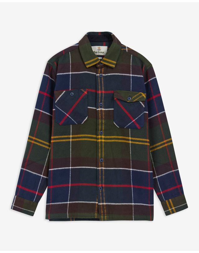 바버 남성 체크 Hayfield OS 타탄 셔츠 MULTI COLOR 상세