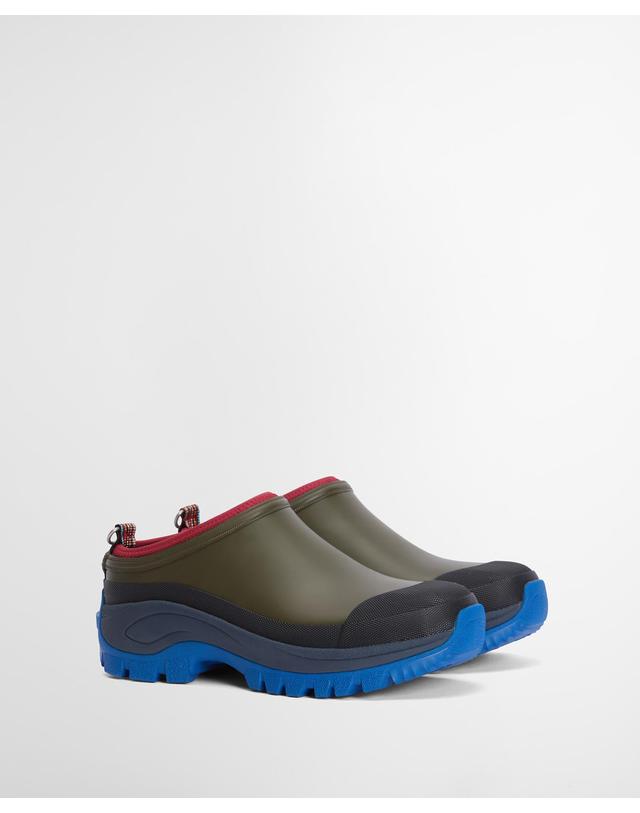 바버 [Barbour x Paul Smith] 남성 올리브 클로그 진한 연두 착용컷