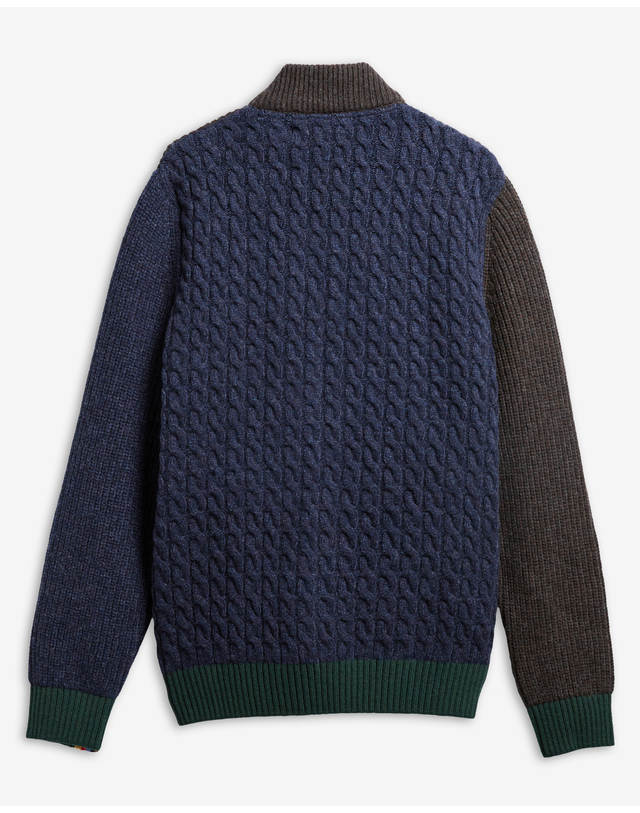 바버 [Barbour x Paul Smith] 남성 브라운 Gamefair 스웨터 착용컷