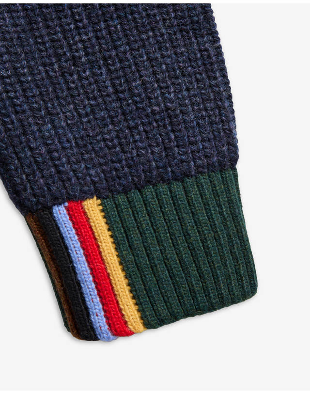 바버 [Barbour x Paul Smith] 남성 브라운 Gamefair 스웨터 착용컷
